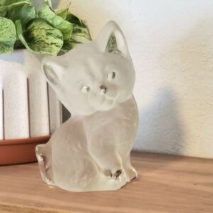 Viking Hand Made Satin Frosted  Cat Kitten Bookend Paperweight Figurine